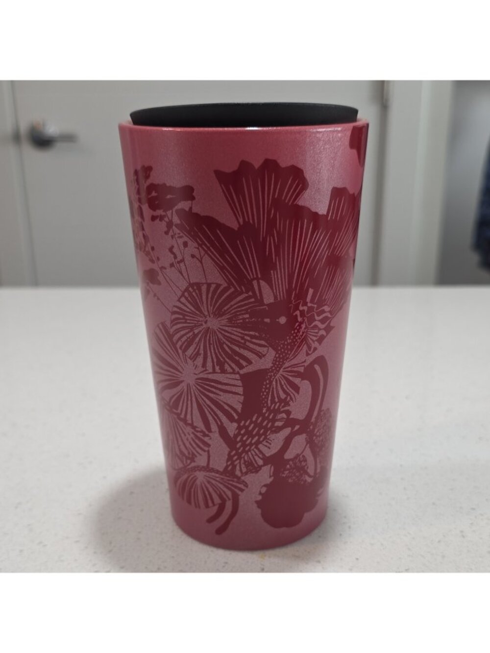 Starbucks Japanese Cherry Blossom Collection Floral Travel Mug 12 fl oz
